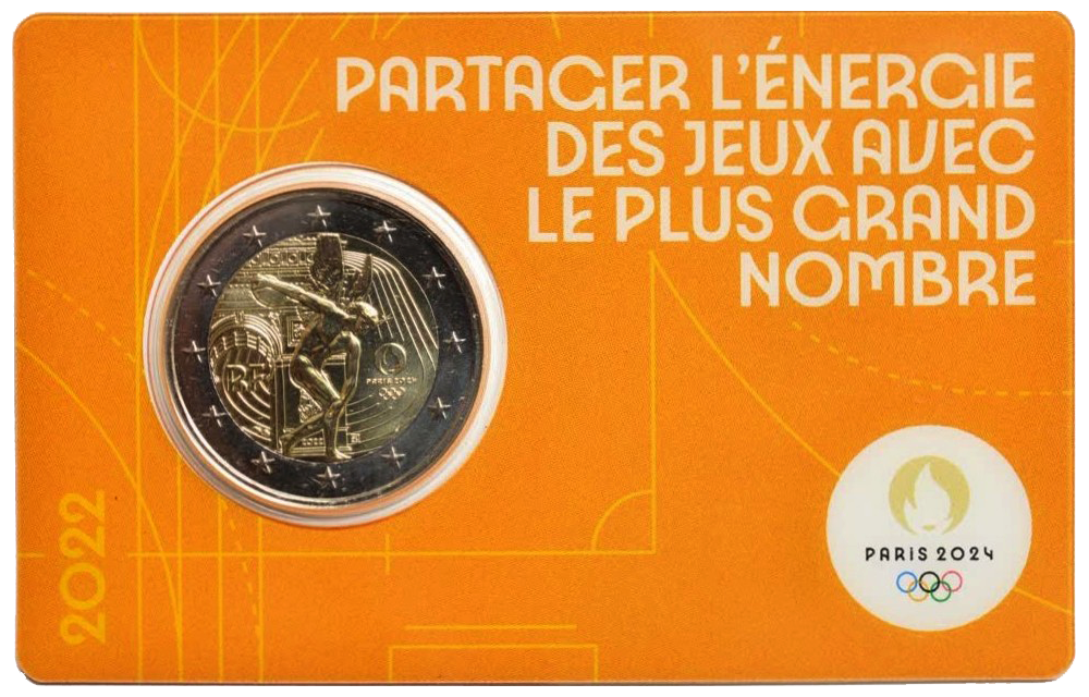 Otra imagen de 2 euros conmemorativa Juegos Olímpicos de Verano París 2024 - Lanzamiento de disco